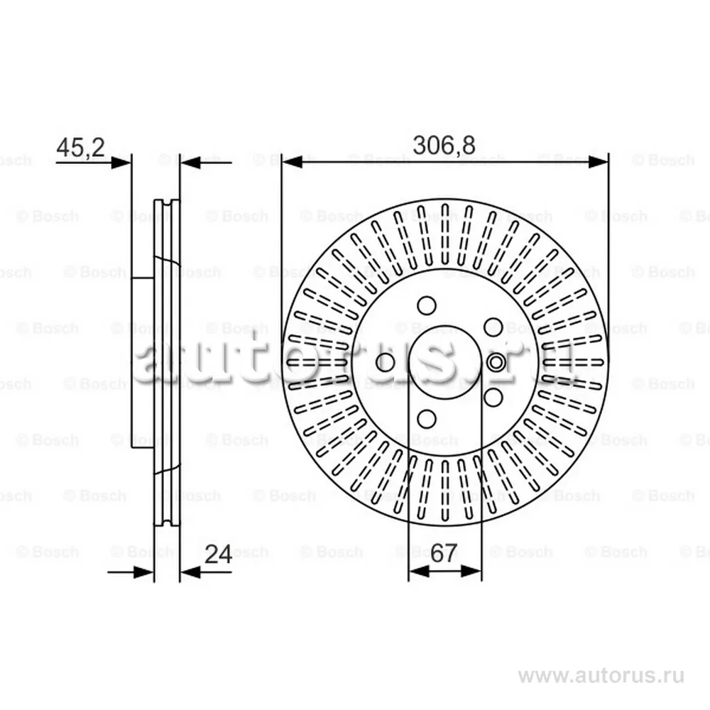 Диск тормозной передний BOSCH 0 986 479 C93