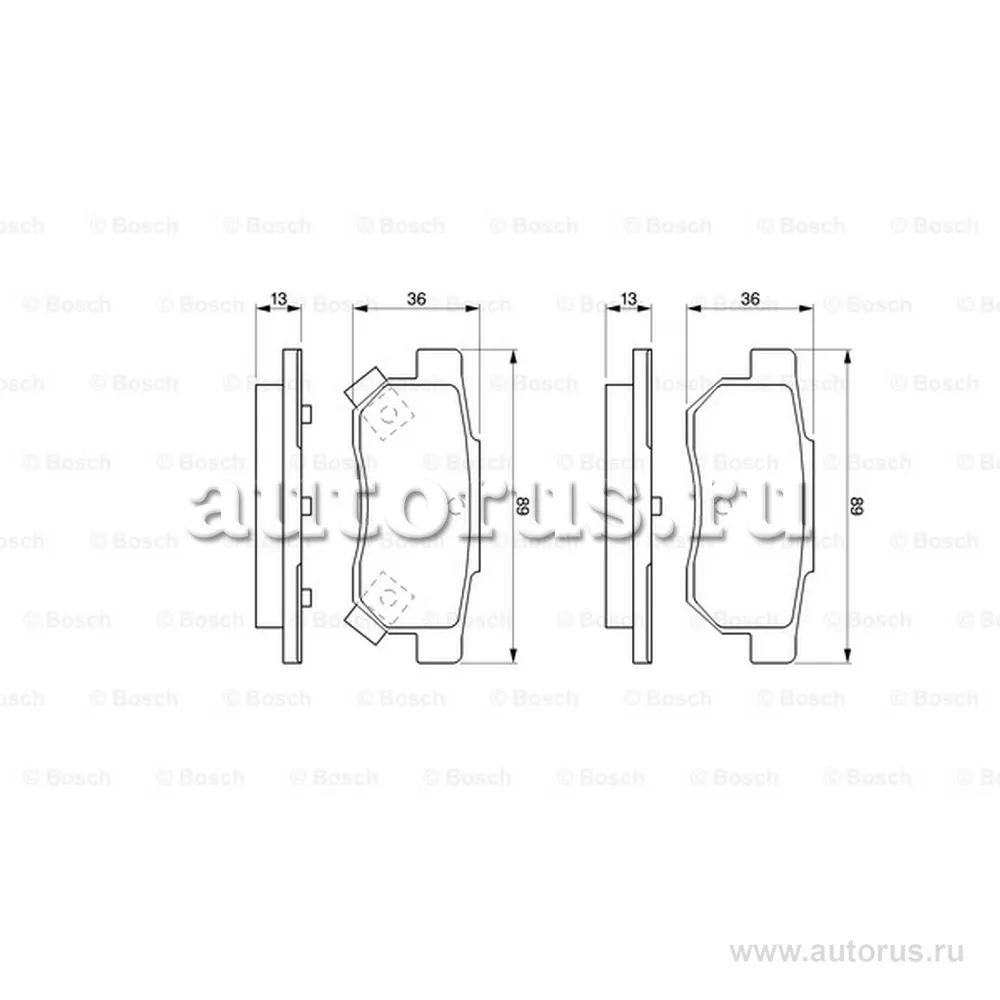 Колодки тормозные задние BOSCH 0 986 461 131