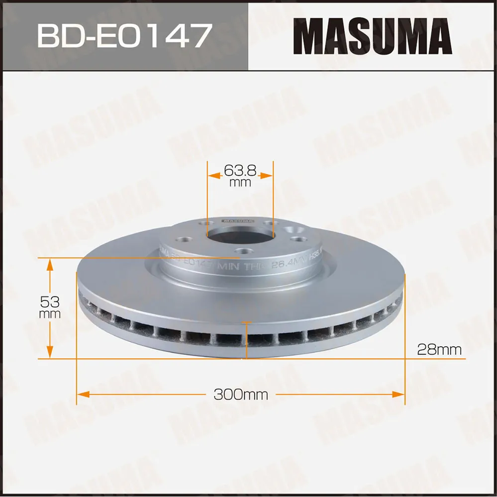 Диск тормозной передн. MASUMA BD-E0147