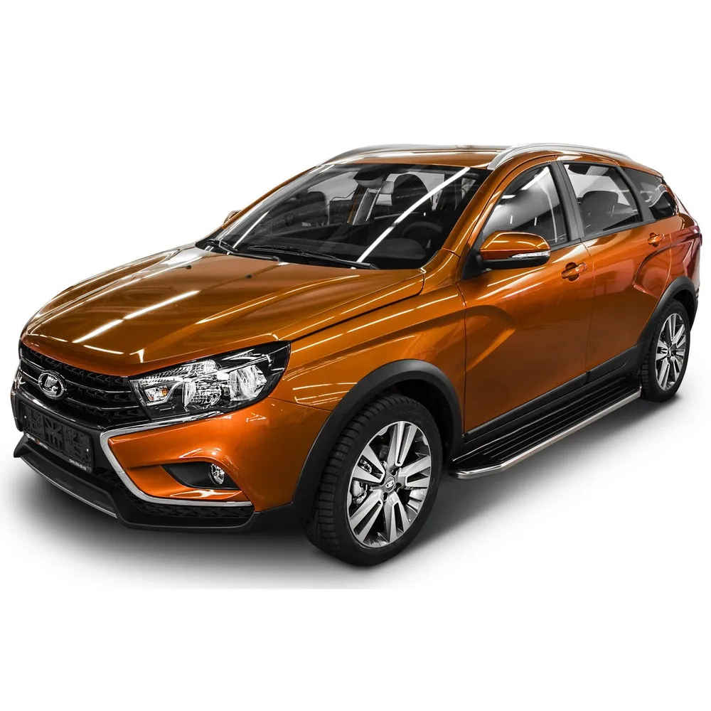 Порог-площадка Premium A180ALP + комплект крепежа, RIVAL, Lada Vesta SW Cross 2017- Lada Vesta универсал Cross A180ALP.6003.1