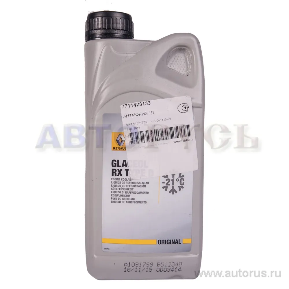 Антифриз RENAULT Type D готовый зеленый 1 л 7711 428 133