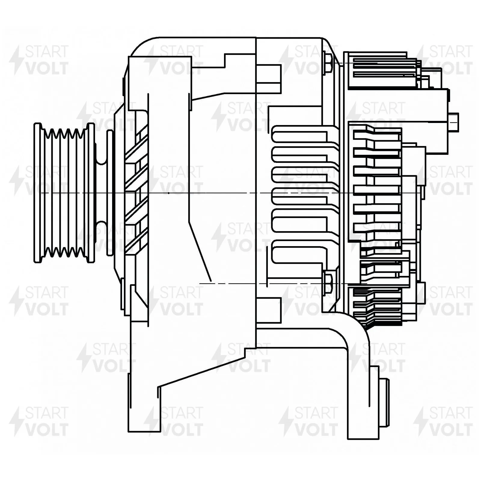 Генератор 90A для VAG Passat B5 (96-)/A4 (94-) 1.6i/1.8T STARTVOLT LG 1869
