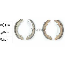 Колодки тормозные барабанные задн FIAT500 10.07-,PANDA (169) 09.03- TEXTAR 91064600