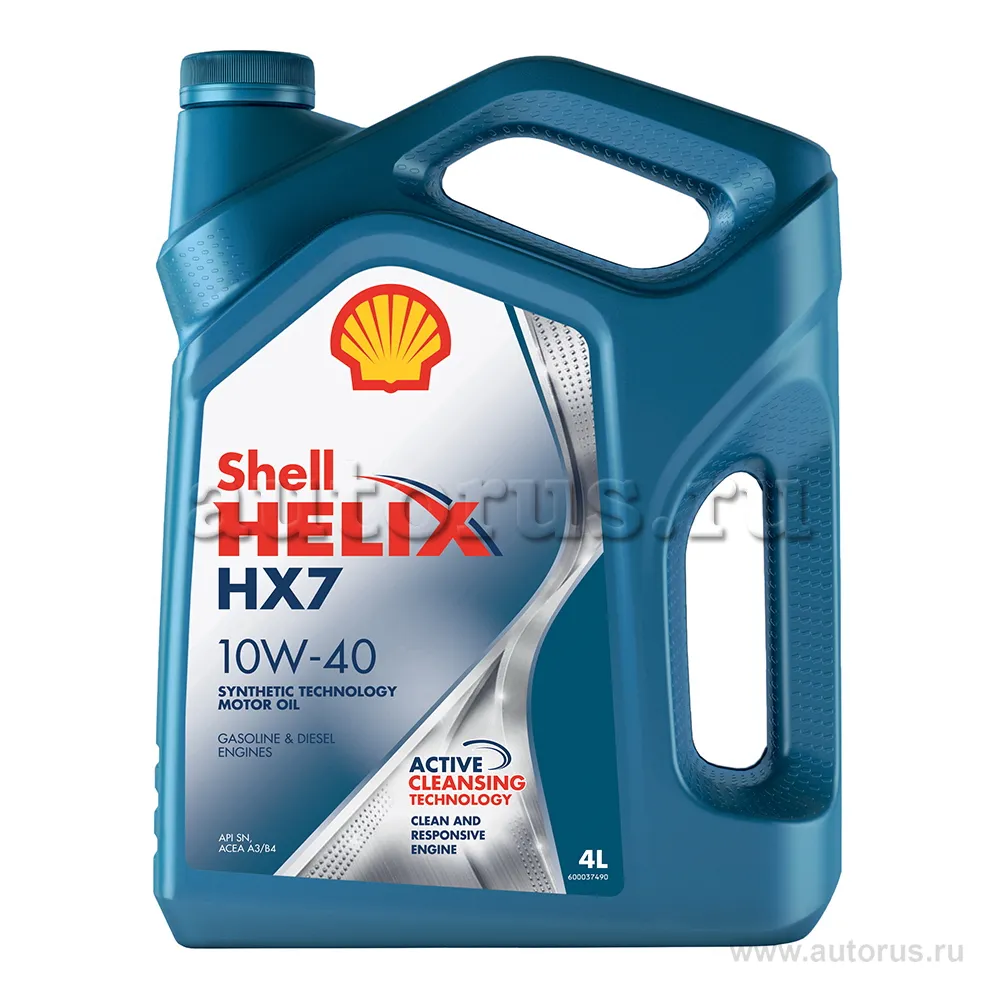 Масло моторное SHELL Helix HX7 10W-40 полусинтетическое 4 л 550046360