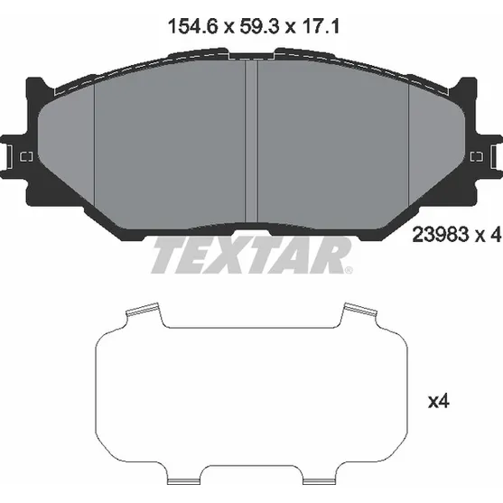 Колодки передние LEXUS IS 250-220D/250C TEXTAR 2398301