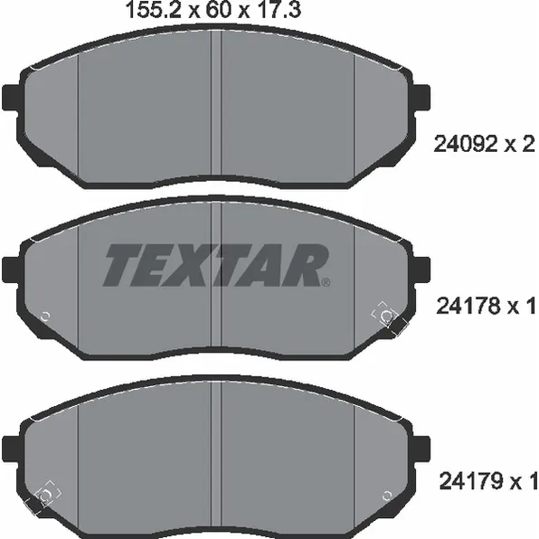 Колодки тормозные передние TEXTAR 2409201