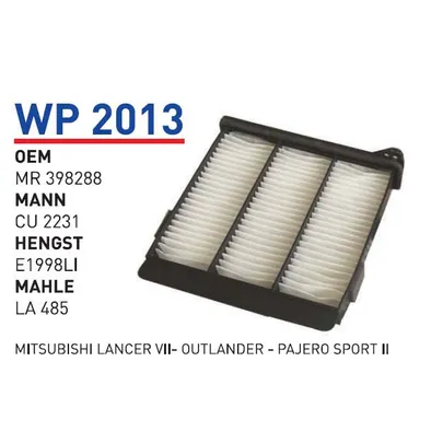 Фильтр салонный MITSUBISHI Outlander/Lancer WUNDER FILTER WP2013