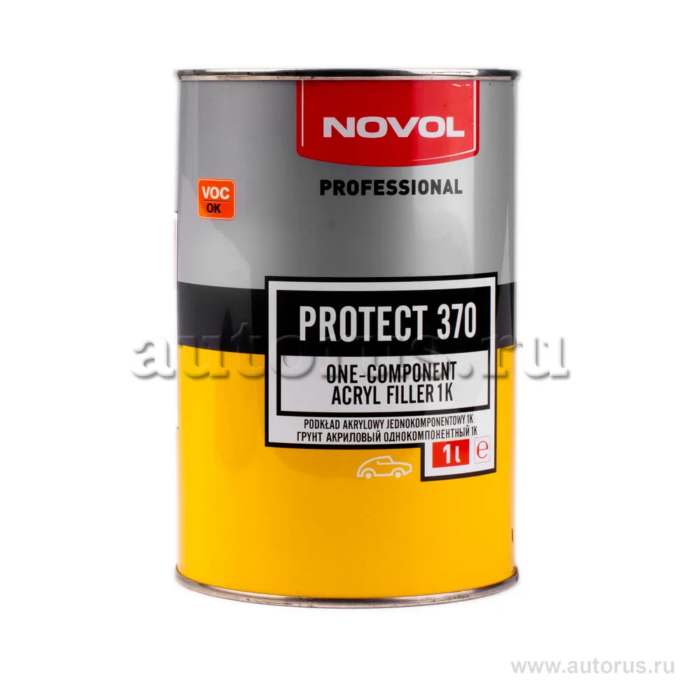 Грунт акриловый 1К PROTECT 370, 1л Novol 37441