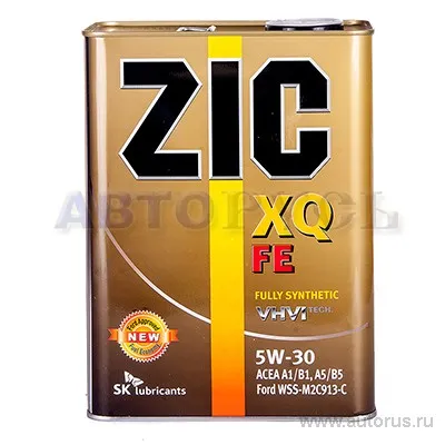 Масло моторное ZIC XQ FE 5W-30 синтетическое 4 л 167146