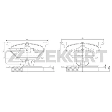 Колодки торм. диск. перед Audi A3 I 96- Seat Cordoba III 02- Ibiza IV V 02- Skoda Fabia (6Y 5J)