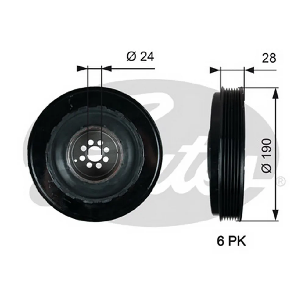 Шкив коленвала AUDI VW 2.7TD 3.0TD GATES TVD1133