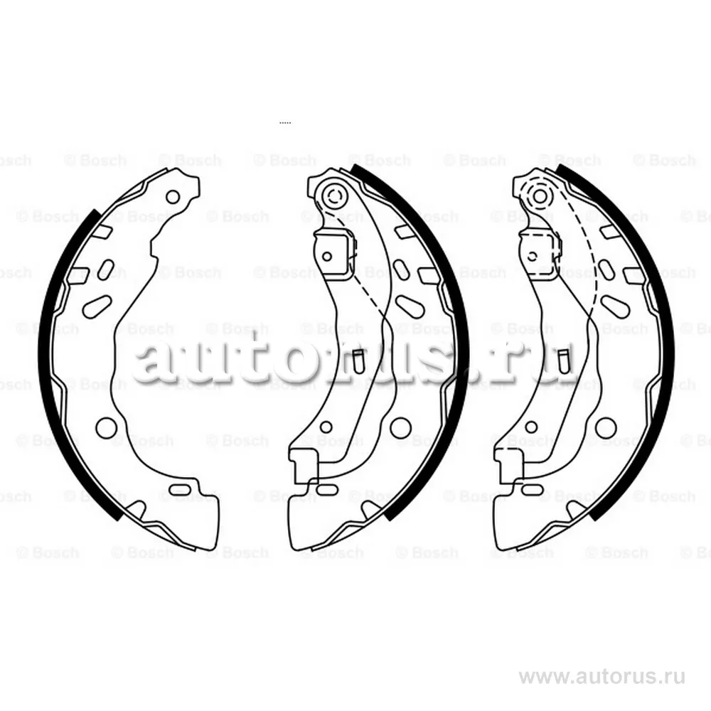 Тормозные колодки барабанные BOSCH 0986487940