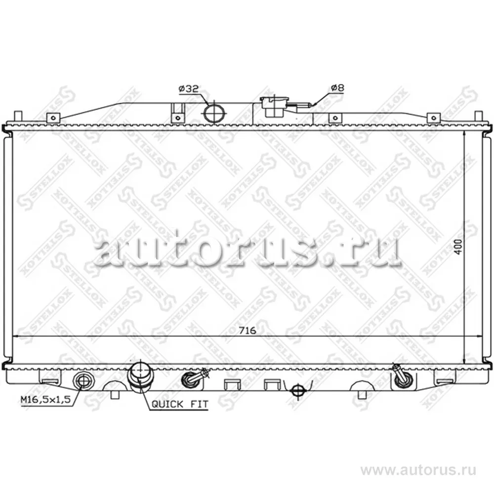 Радиатор системы охлаждения АКПП Honda Accord 2.4i 03> STELLOX 10-26669-SX
