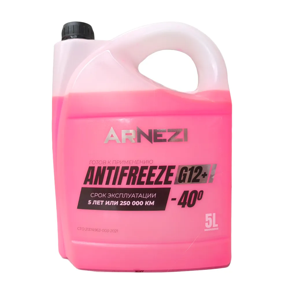 Уценка Антифриз ARNEZI RED G12+ готовый -40 красный 5 л N0002005-N0