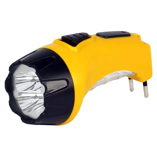 Аккумуляторный светодиодный фонарь 4+6 LED с прямой зарядкой Smartbuy, желтый SMARTBUY SBF-87-Y