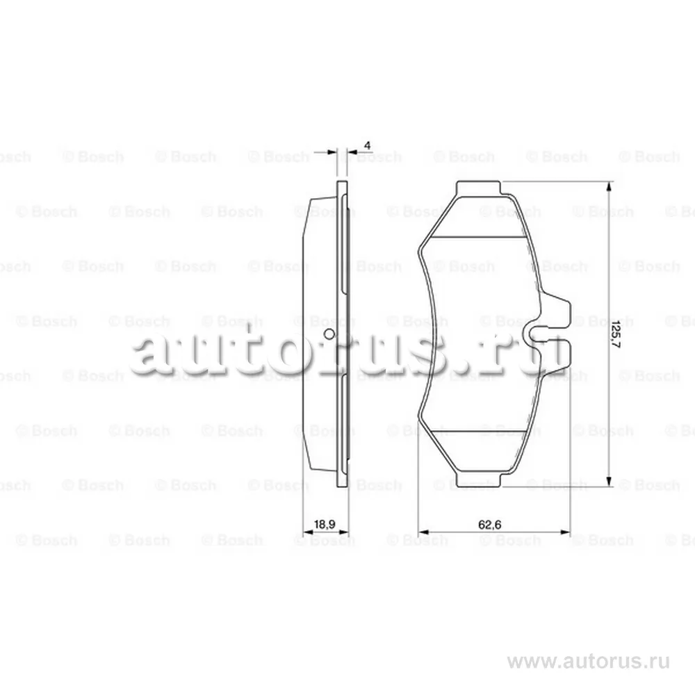 Колодки тормозные задние BOSCH 0 986 424 516