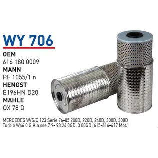Фильтр масляный MB M617 WUNDER FILTER WY706
