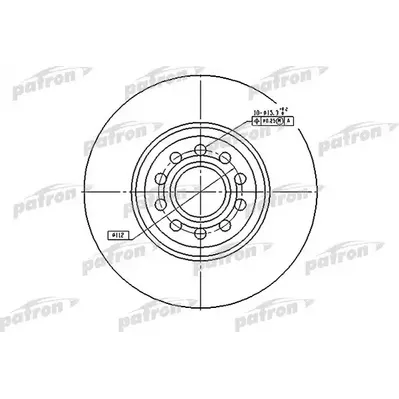 Диск тормозной передний AUDI A4, A6 00-, VW PASSAT 00- PATRON PBD4262