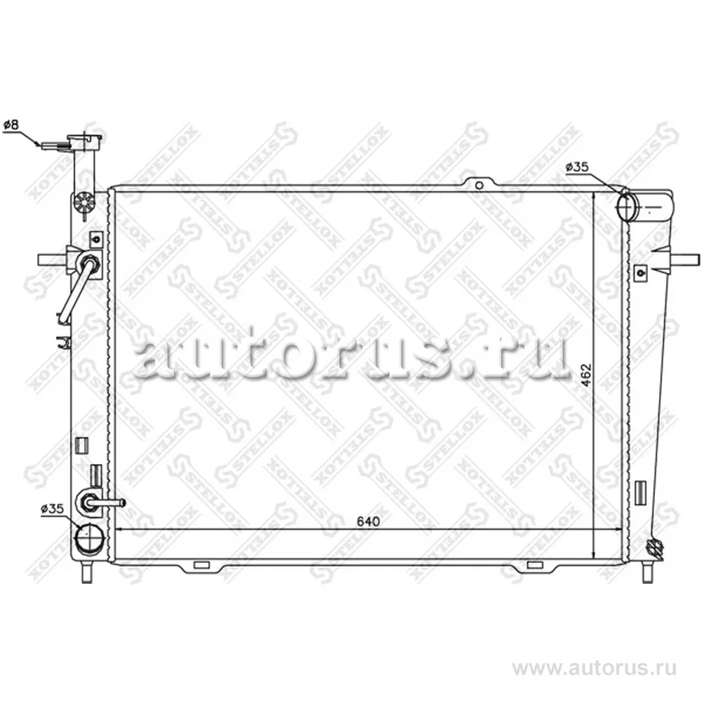 Радиатор системы охлаждения Hyundai Tucson, Kia Sportage 2.0/2.7 0 STELLOX 10-25417-SX