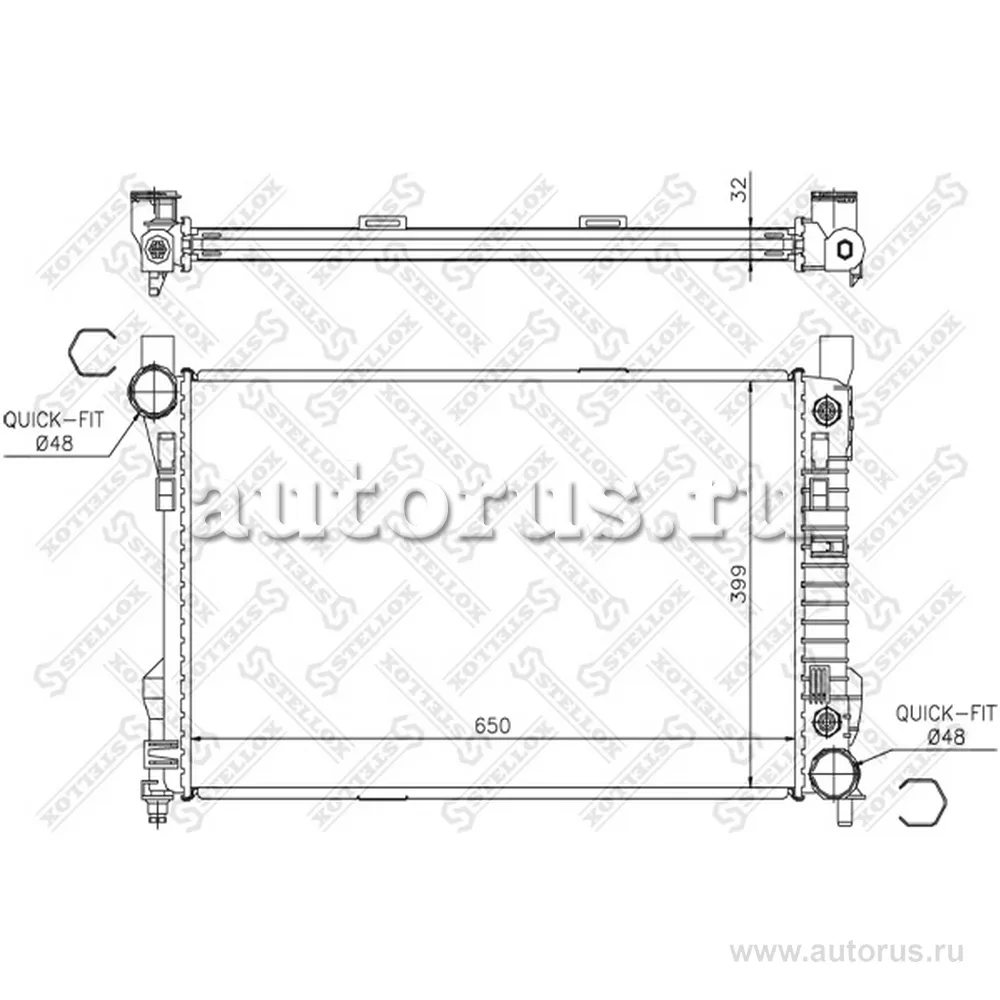 Радиатор MB C203/S203/W203 3.2i 01 STELLOX 1025386_SX