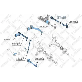 Тяга рулевая MB W204/C209 06> STELLOX 55-07225-SX