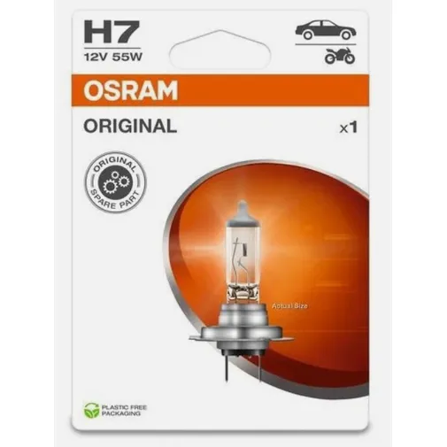 Автомобильная галогенная лампа OSRAM H7 12V 55W PX26d ORIGINAL LINE 64210-1BL