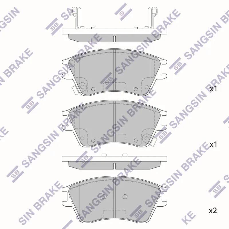 Колодки передние HYUNDAI Elantra 00-06/Matrix 01-> SANGSIN BRAKE SP1147