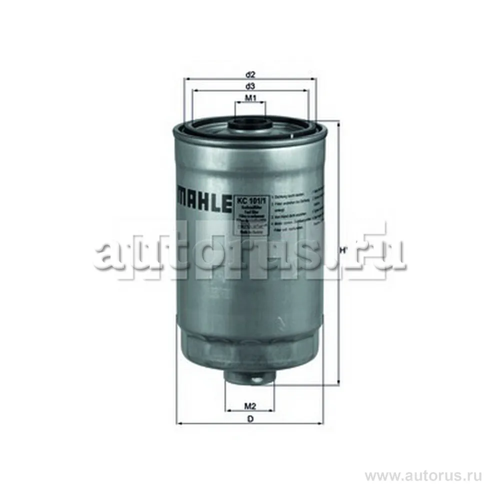 Фильтр топливный KNECHT/MAHLE KC101/1