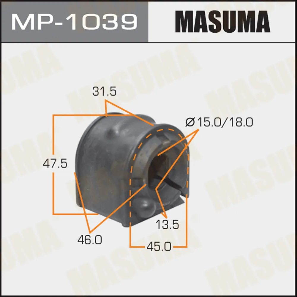 Втулка стабилизатора MAZDA MAZDA 3 MASUMA MP-1039