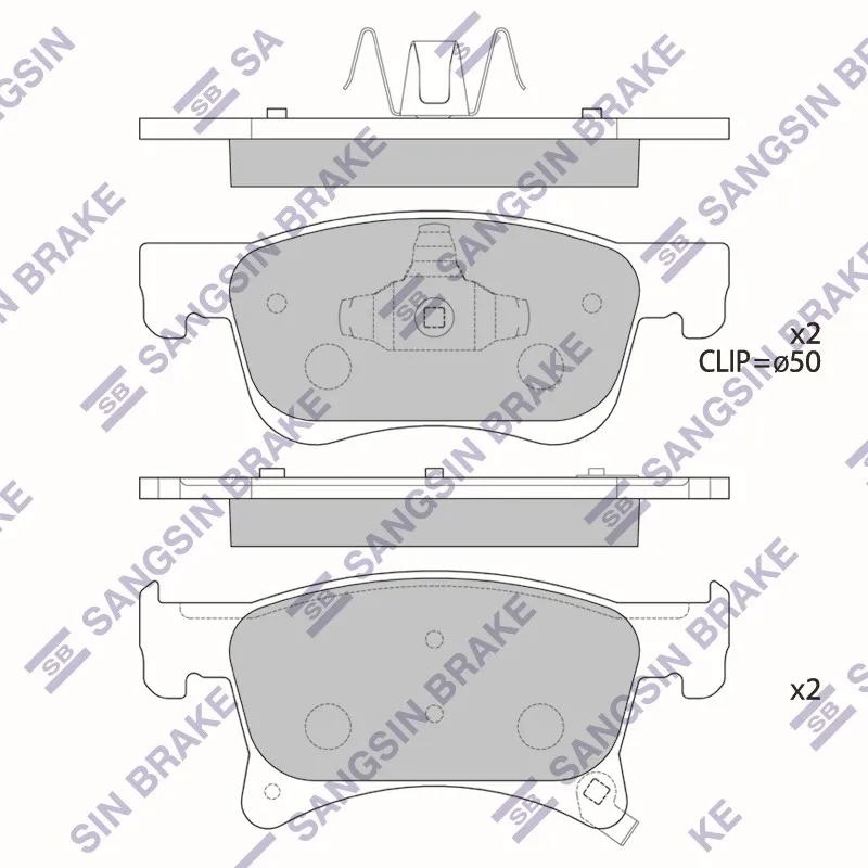 Колодки тормозные OPEL CORSA E 14- передние HI-Q SP4194