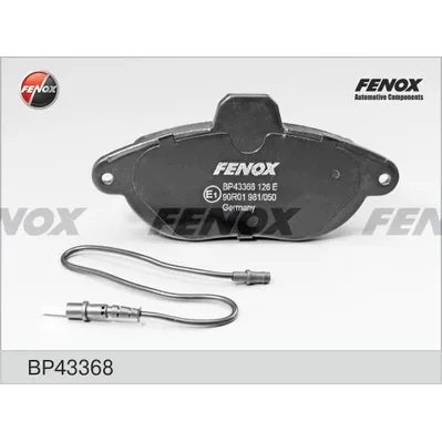 Колодки тормозные передние FENOX BP43368