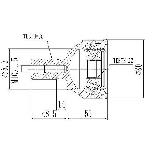 ШРУС наружный MAZDA 3, AXELA ZIKMAR Z88520R