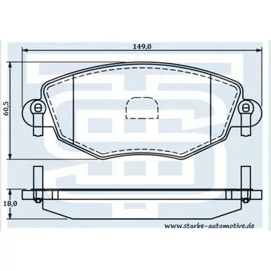 Колодки тормозные FORD MONDEO III передние STARKE 176-703
