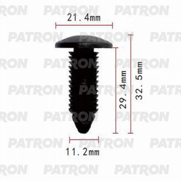 Клипса пластмассовая Ford, GM применяемость: бампер, внутренняя отделка PATRON P370668