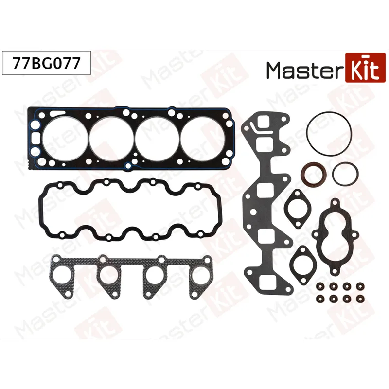 Набор прокладок верхний DAEWOO Nexia/ OPEL Kadette E (G15MF/16SV/ C16NZ/E16NZ/X16SZ) MASTERKIT 77BG077
