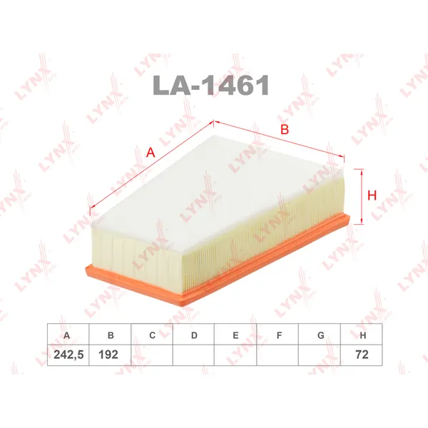 Фильтр воздушный LYNXauto LA-1461