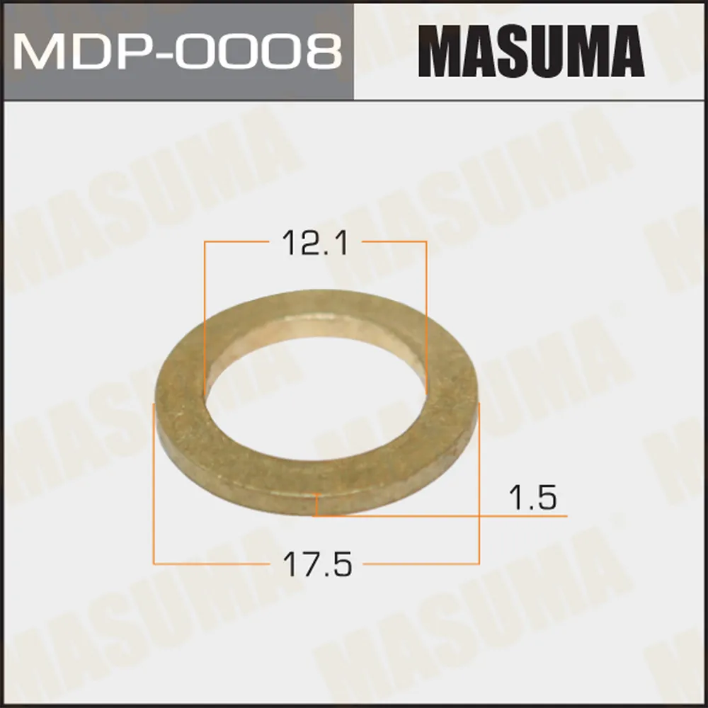 Шайбы для форсунок Латунь Латунь 12,1х17,5х1,5 MASUMA MDP-0008