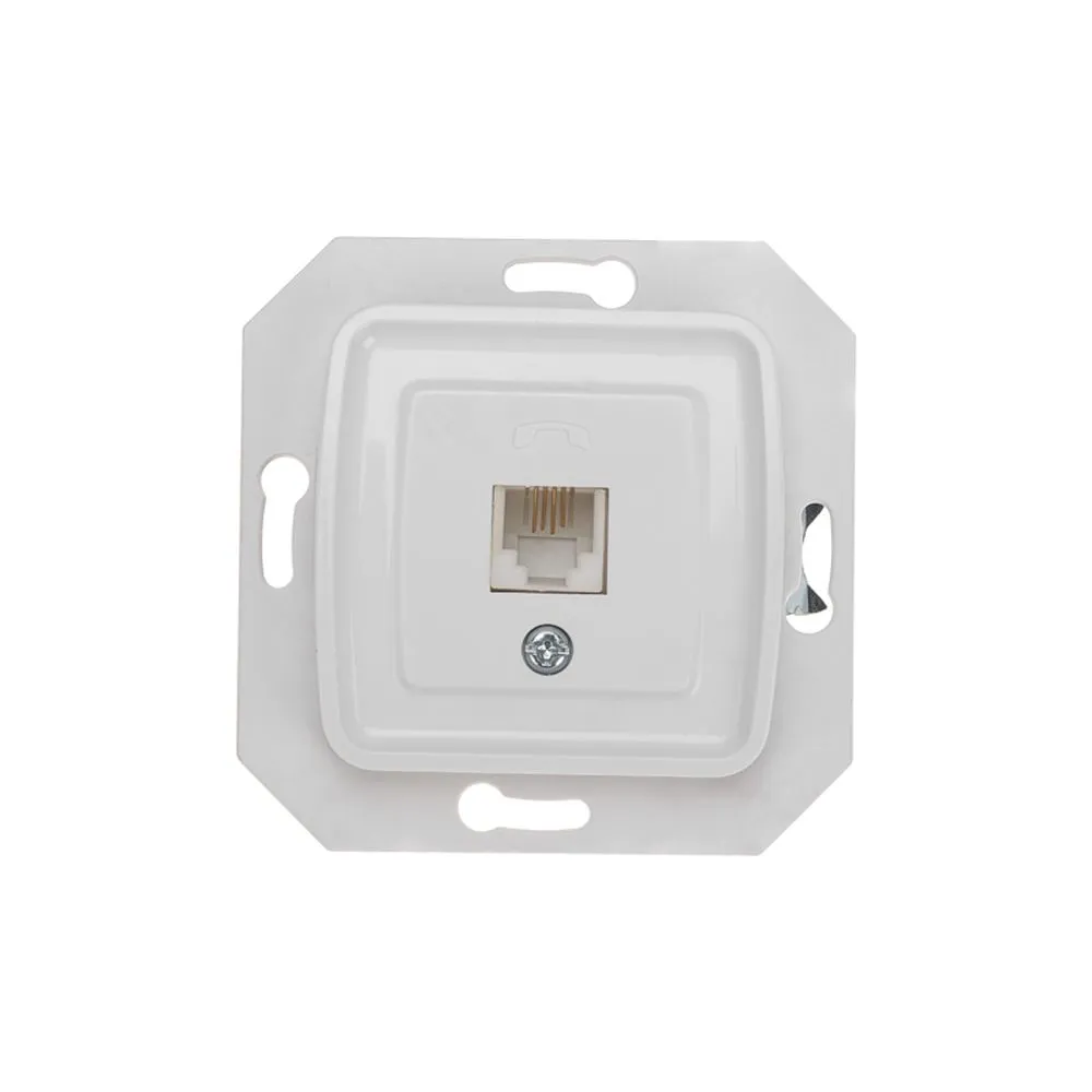 Розетка DEA Телефон RJ11 с/у мех. Бел Kranz KR-78-0222