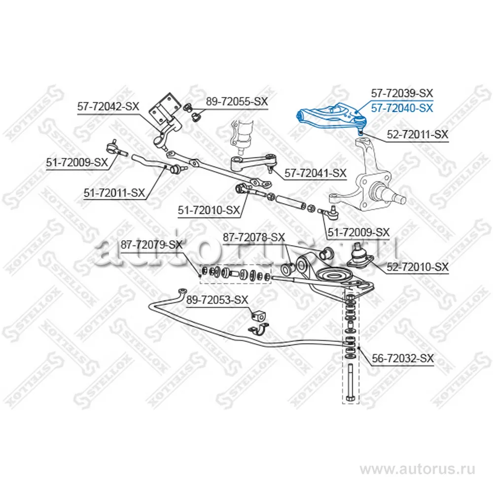 Рычаг верхн. п. Mitsubishi L200 2WD 86- STELLOX 5772040_SX
