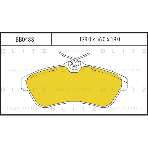 Колодки тормозные дисковые передние CITROEN C3 02-> BLITZ BB0488