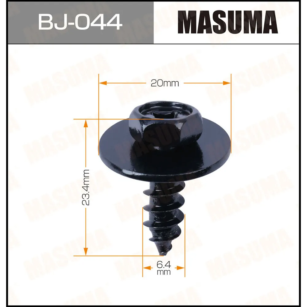 Саморез 6.4x23.4 мм набор 20шт MASUMA BJ044