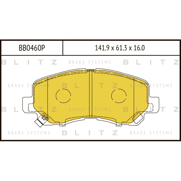 Колодки тормозные дисковые передние MAZDA CX-5 11-> BLITZ BB0460P