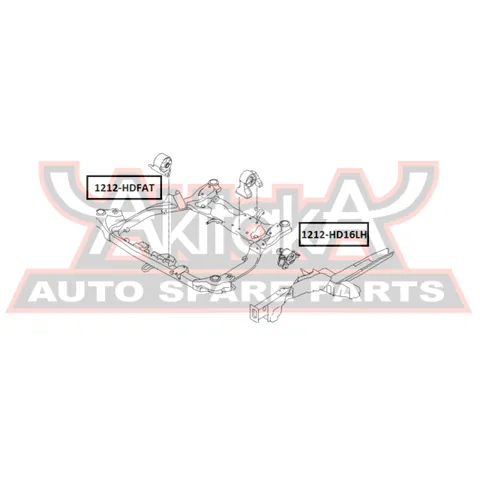 Подушка двигателя левая ASVA 1212-HD16LH