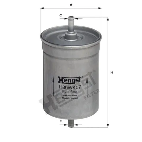 фильтр топливный HENGST H80WK07