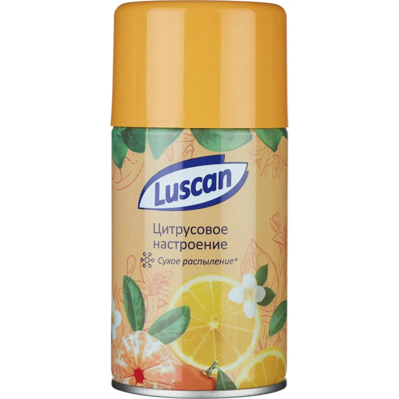 Баллон сменный для автоосвежителя Luscan 250мл Цитрусовое настр сух распыл 1563999