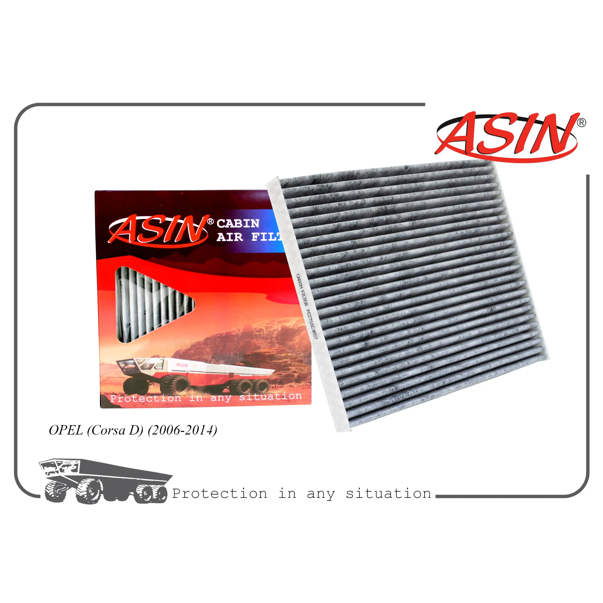 Фильтр салонный 6808622/ASIN.FC2751C (угольный) ASIN ASIN ASINFC2751C