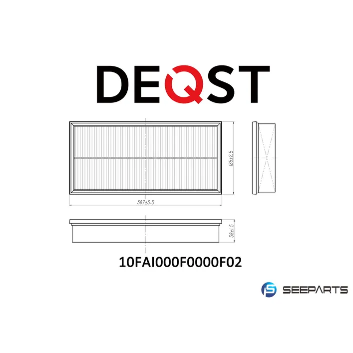 Фильтр воздушный. AUDI Q7/PORSCHE CAYENNE/VW TOUAREG 2.5D-6.0 (C3920 DEQST 10FAI00050000