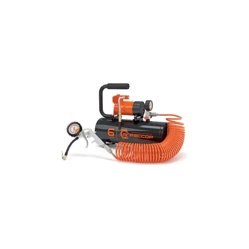 Компрессор АГРЕССОР AGR-6LT поршневой с ресивером 6л 180W (35л мин) 12V 1 2 AUTOPROFI AGR6LT