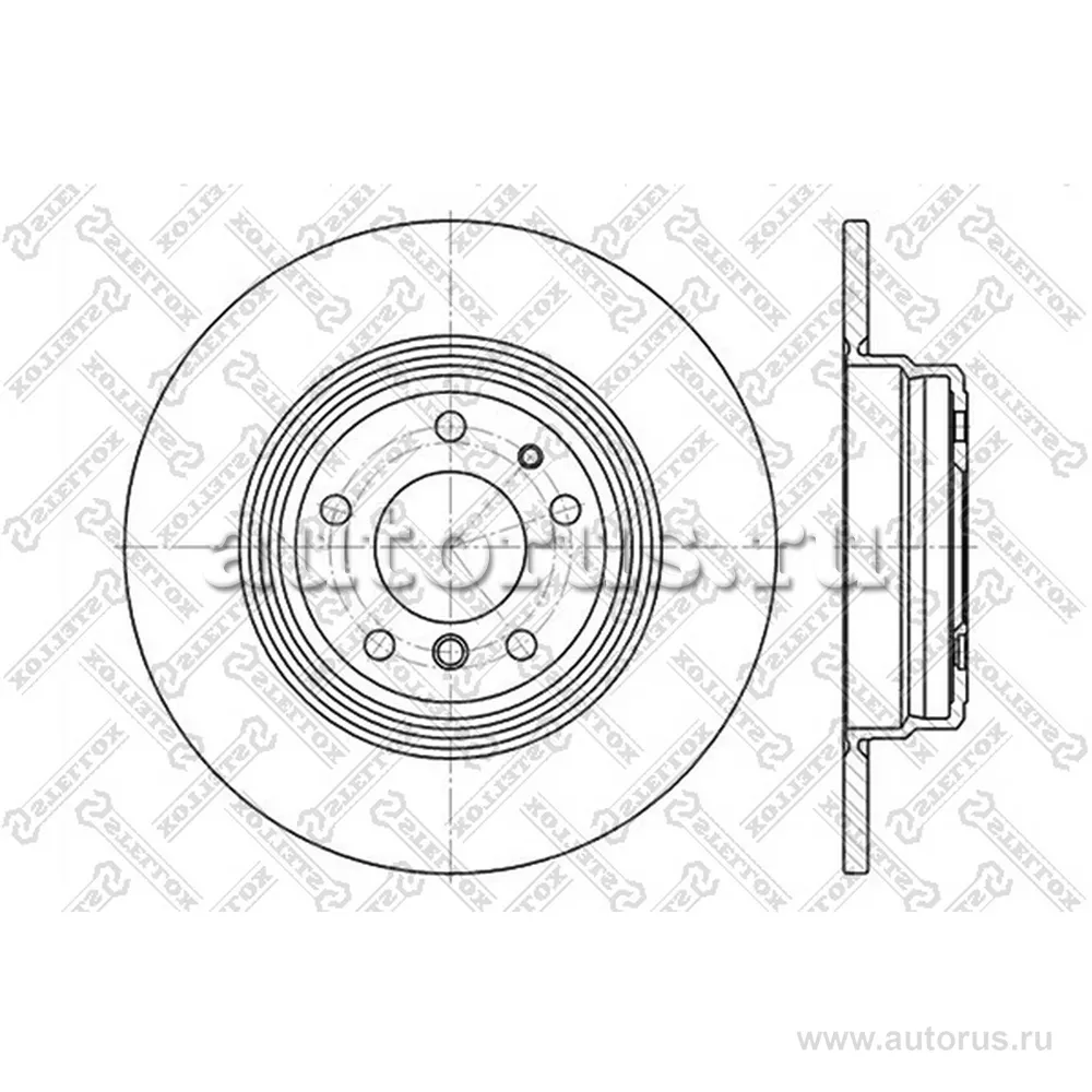 Диск тормозной задний BMW E38/E31 2.8-5.0 M51-M62/M70/M73 89> STELLOX 60201533_SX