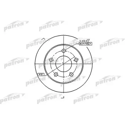 Диск тормозной задний AUDI: A6 97-05, A6 AVANT 97-05 PATRON PBD4038